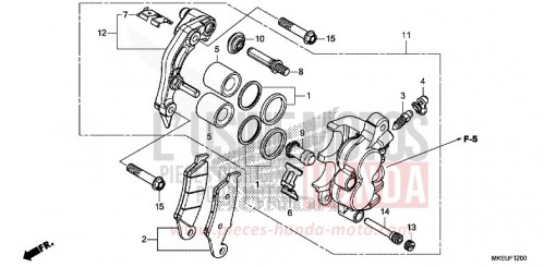 FRONT BRAKE CALIPER CRF450LL de 2020